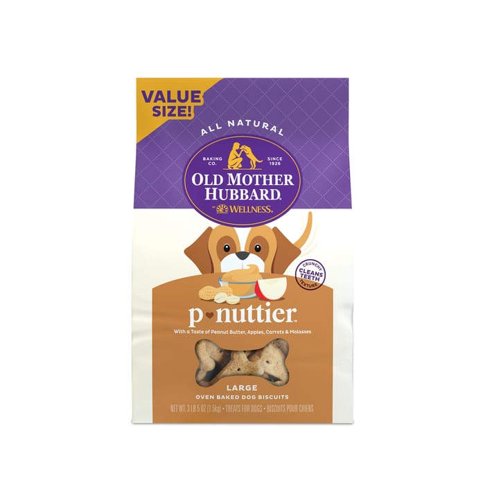 Old Mother Hubbard Classic P-Nuttier Natural Oven-Baked Biscuits Dog Treats - Large - 3.3 lb Bag product detail number 1.0