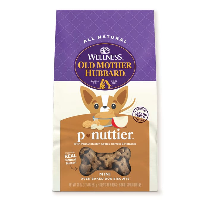 Old Mother Hubbard Classic P-Nuttier Natural Oven-Baked Biscuits Dog Treats - Mini - 20 oz Bag product detail number 1.0