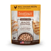 Instinct Healthy Cravings Grain Free Tender Chicken Recipe Meal Topper Pouches for Cats
