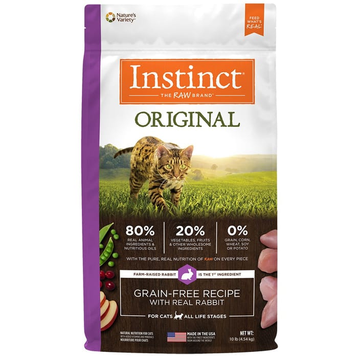 Instinct Original Grain Free Recipe with Real Rabbit Natural Dry Cat Food 10 lb Bag product detail number 1.0