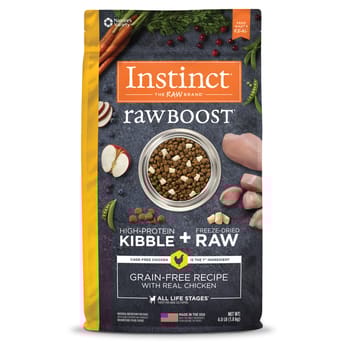 Instinct Raw Boost Grain-Free Real Chicken Recipe High Protein Freeze-Dried Raw Dry Dog Food - 4 lb Bag-product-tile
