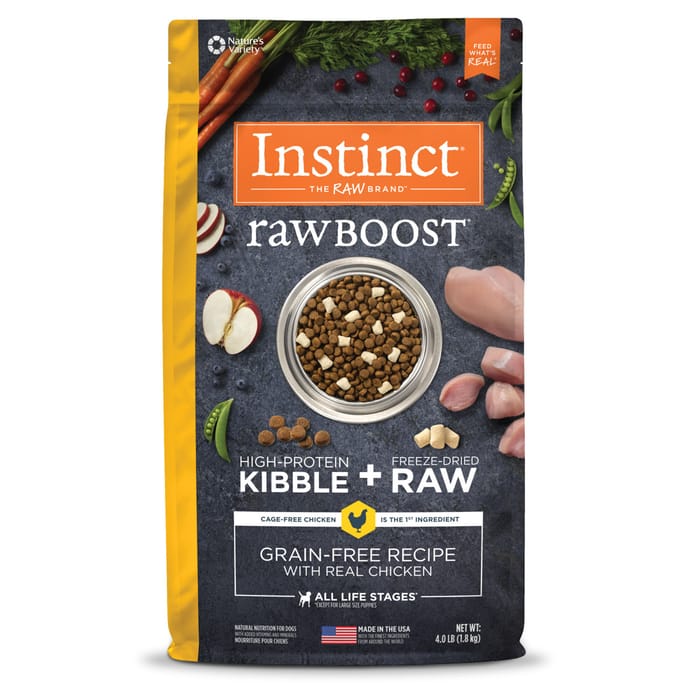 Instinct Raw Boost Grain-Free Real Chicken Recipe High Protein Freeze-Dried Raw Dry Dog Food - 4 lb Bag product detail number 1.0