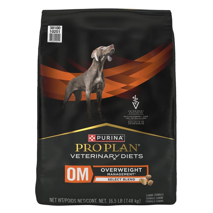 Purina Pro Plan Veterinary Diets OM Overweight Management Select Blend with Chicken Canine Formula Dry Dog Food - 16.5 lb. Bag product detail number 1.0
