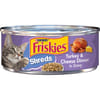 Friskies Shreds Turkey & Cheese Dinner In Gravy Wet Cat Food 5.5 oz - Case of 24