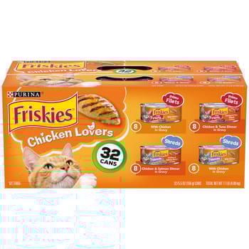 Friskies Chicken Lovers Variety Pack Wet Cat Food 32 Cans - 5.5 oz-product-tile