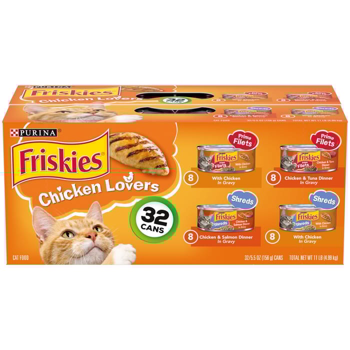 Friskies Chicken Lovers Variety Pack Wet Cat Food 32 Cans - 5.5 oz product detail number 1.0