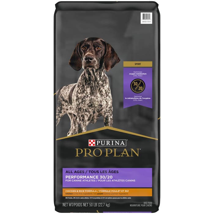 Purina Pro Plan All Ages Sport Performance 30/20 Chicken & Rice Formula Dry Dog Food 50 lb Bag product detail number 1.0