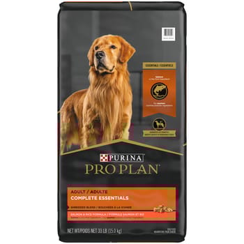 Purina Pro Plan Adult Complete Essentials Shredded Blend Salmon & Rice Formula Dry Dog Food 33 lb Bag-product-tile