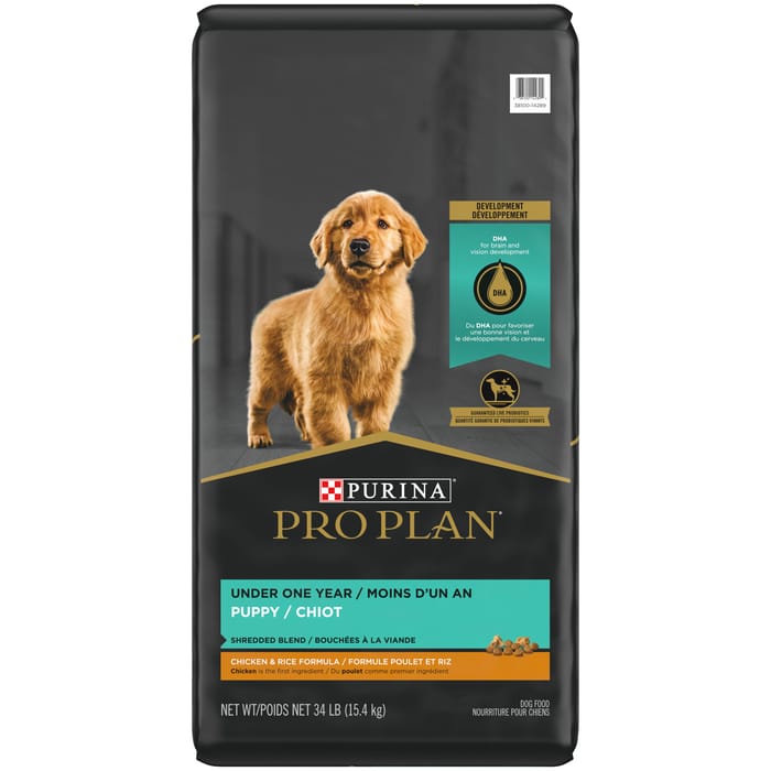 Purina Pro Plan Puppy Shredded Blend Chicken & Rice Formula Dry Dog Food 34 lb Bag product detail number 1.0