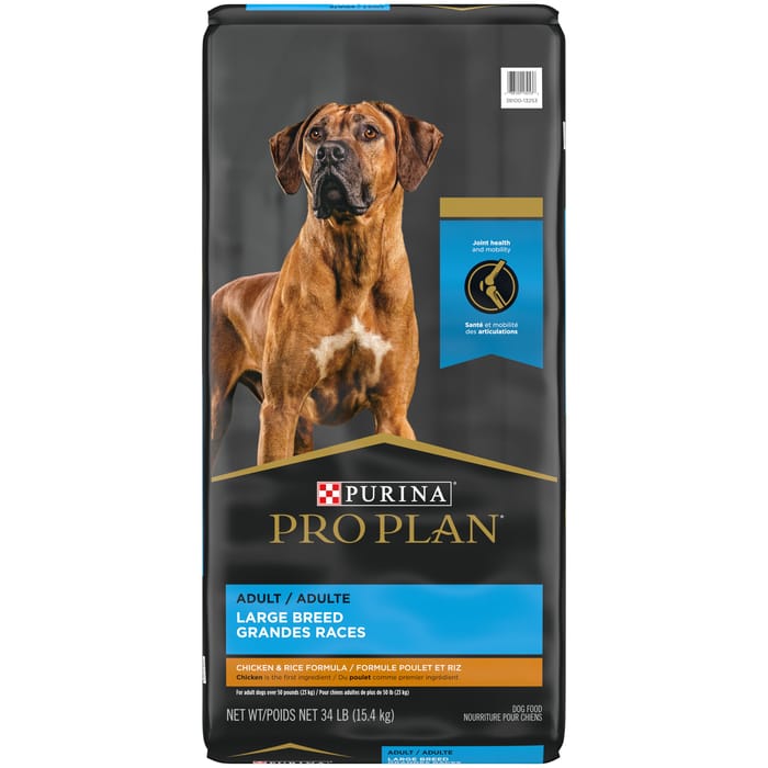 Purina Pro Plan Adult Large Breed Chicken & Rice Formula Dry Dog Food 34 lb Bag product detail number 1.0