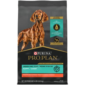 Purina Pro Plan Puppy Sensitive Skin & Stomach Salmon & Rice Formula Dry Dog Food 4 lb Bag-product-tile
