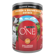 Purina ONE Classic Ground Chicken and Brown Rice Entree Wet Dog Food