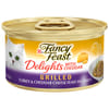 Fancy Feast Delights Grilled Turkey & Cheddar Cheese Wet Cat Food 3 oz. Can - Case of 24