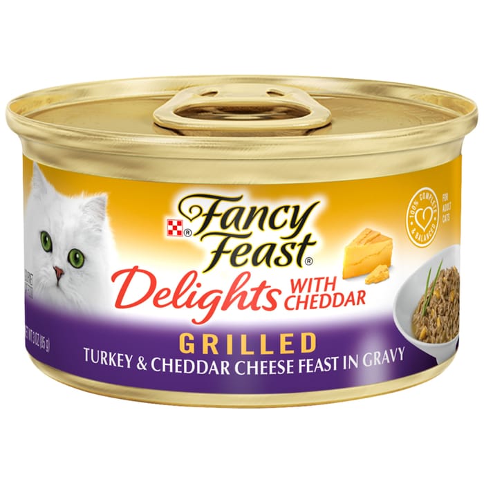 Fancy Feast Delights Grilled Turkey & Cheddar Cheese Wet Cat Food 3 oz. Can - Case of 24 product detail number 1.0