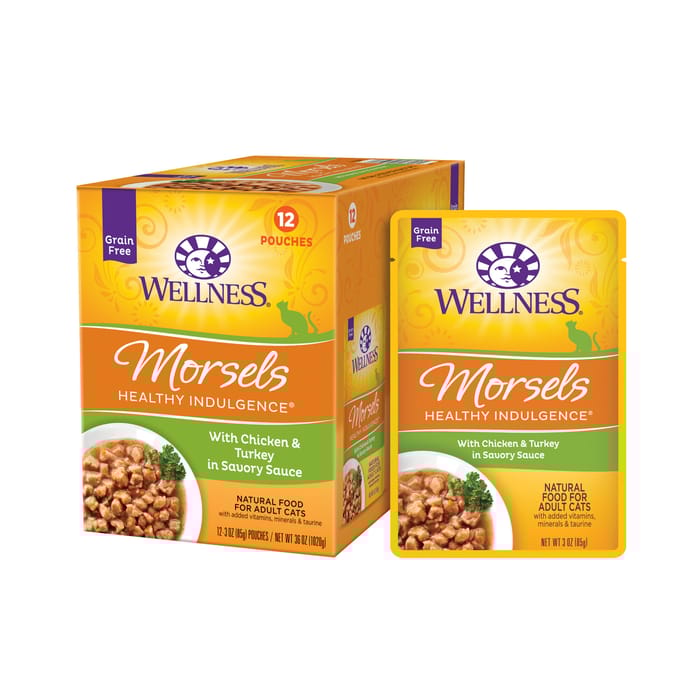 Wellness Healthy Indulgence Morsels Chicken & Turkey Wet Cat Food 3 oz Pouch - Pack of 24 product detail number 1.0