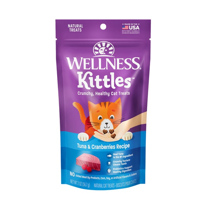 Wellness Kittles Tuna & Cranberries Recipe Crunchy Cat Treats 2 oz Bag product detail number 1.0