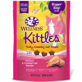Wellness Kittles Crunchy Natural Grain Free Salmon & Cranberry Cat Treats - 6 oz Bag-product-tile