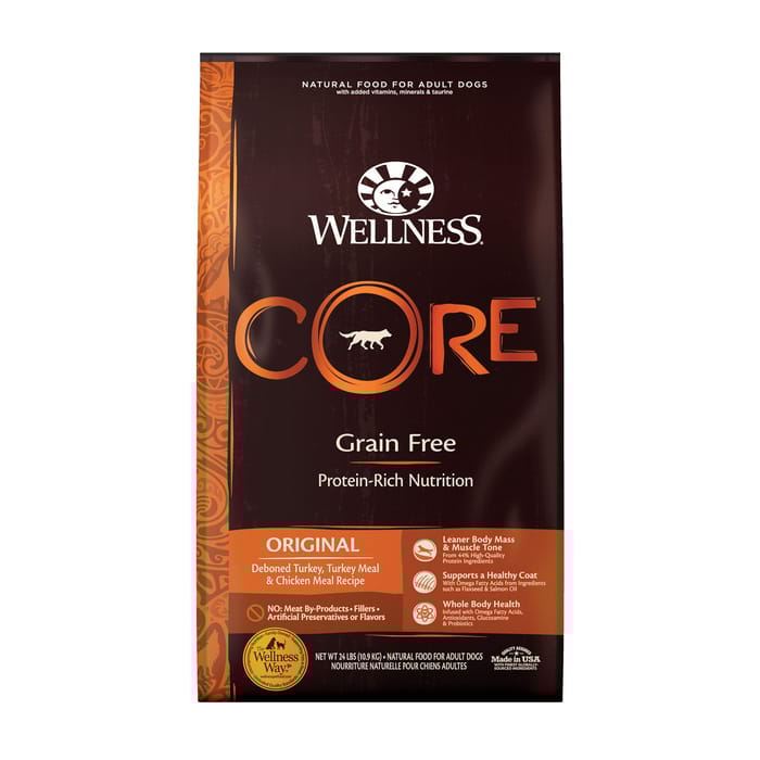 Wellness CORE Natural Grain Free Original Turkey & Chicken Dry Dog Food - 24 lb Bag product detail number 1.0
