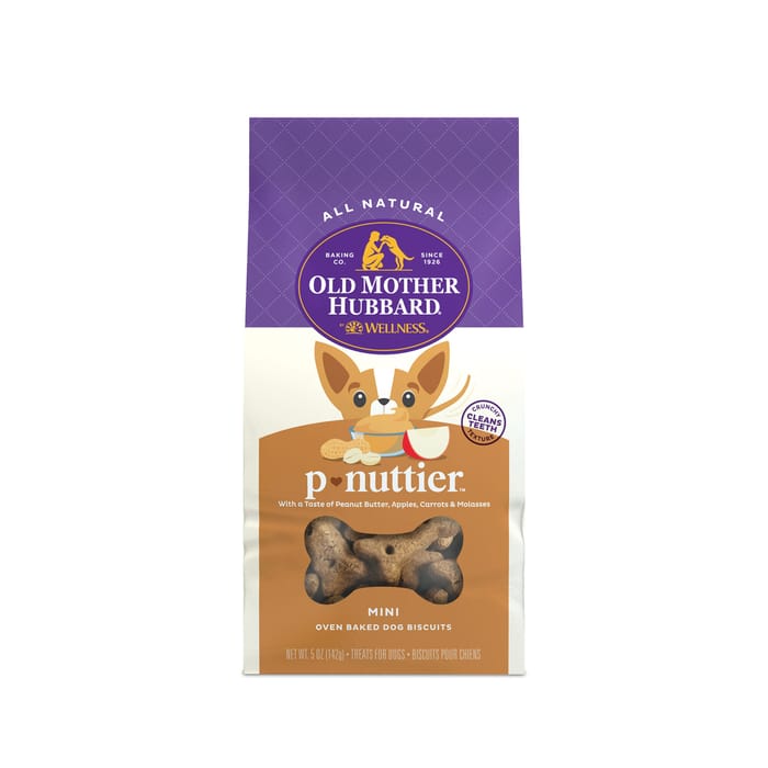 Old Mother Hubbard Classic P-Nuttier Natural Oven-Baked Biscuits Dog Treats - Mini - 5 oz Bag  product detail number 1.0