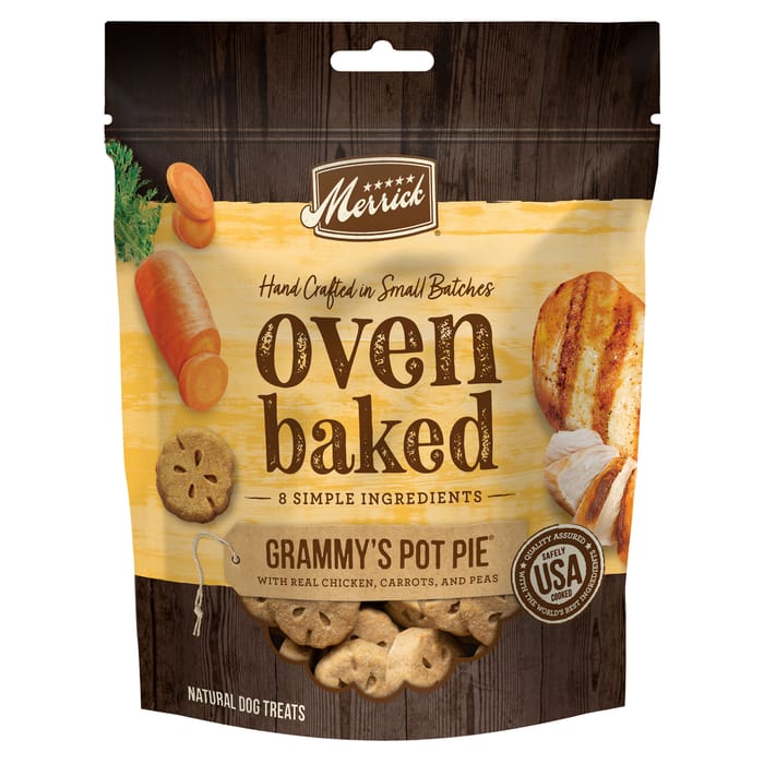 Merrick Oven Baked Grammy's Pot Pie With Real Chicken Peas & Carrots Natural Dog Biscuits - 11 oz Bag product detail number 1.0
