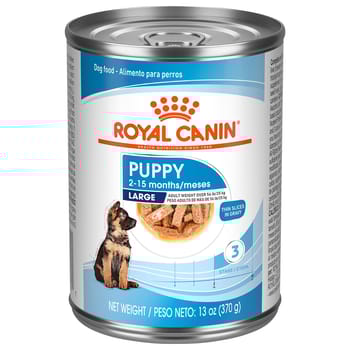 Royal Canin Size Health Nutrition Large Breed Puppy Thin Slices in Gravy Wet Dog Food - 13 oz Cans - Case of 12-product-tile