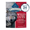 Blue Buffalo BLUE Wilderness Wild Cuts Trail Toppers Adult Chunky Salmon Bites in Hearty Gravy Dog Food Topper  3 oz Pouch - Case of 24
