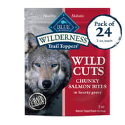 Blue Buffalo BLUE Wilderness Wild Cuts Trail Toppers Adult Chunky Salmon Bites in Hearty