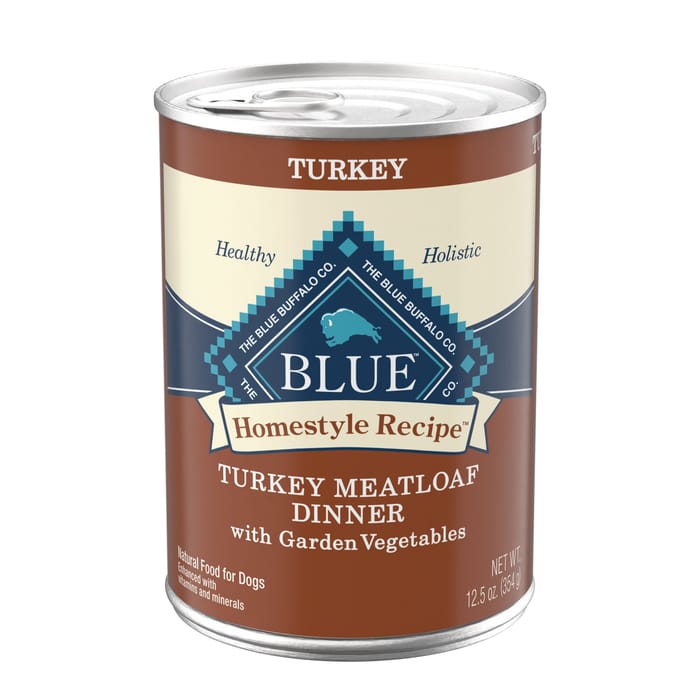 Blue Buffalo BLUE Homestyle Recipe Turkey Meatloaf with Garden Vegetables Wet Dog Food 12.5 oz Can - Case of 12 product detail number 1.0