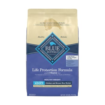Blue Buffalo Life Protection Formula Large Breed Adult Healthy Weight Chicken and Brown Rice Recipe Dry Dog Food 30 lb Bag-product-tile