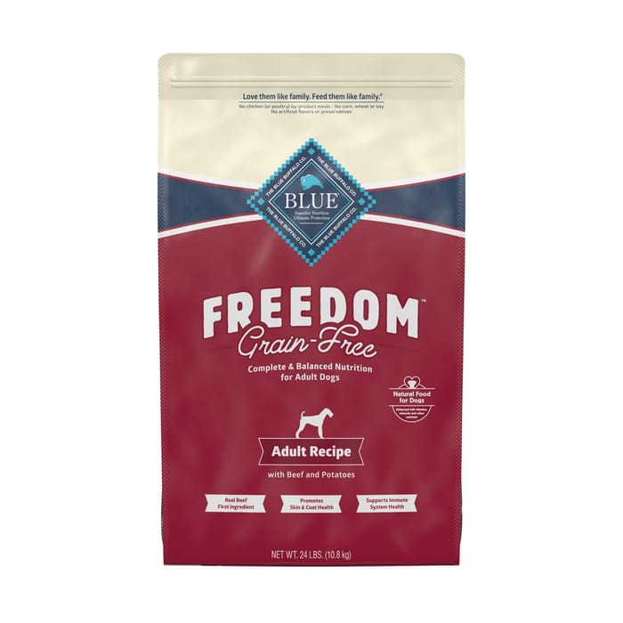 Blue Buffalo BLUE Freedom Adult Grain-Free Beef Recipe Dry Dog Food 24 lb Bag product detail number 1.0