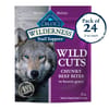 Blue Buffalo BLUE Wilderness Adult Wild Cuts Trail Toppers Chunky Beef Bites Dog Food Topper 3 oz Pouch - Pack of 24