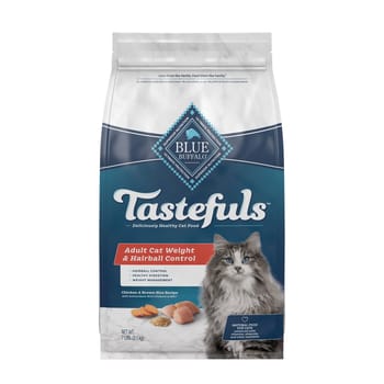 Blue Buffalo BLUE Tastefuls Adult Weight & Hairball Control Chicken and Brown Rice Recipe Dry Cat Food 7 lb Bag-product-tile