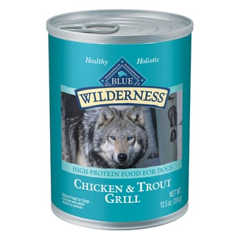 Blue Buffalo BLUE Wilderness Adult Chicken & Trout Grill Wet Dog Food 12.5 oz Can - Case of 12-product-tile