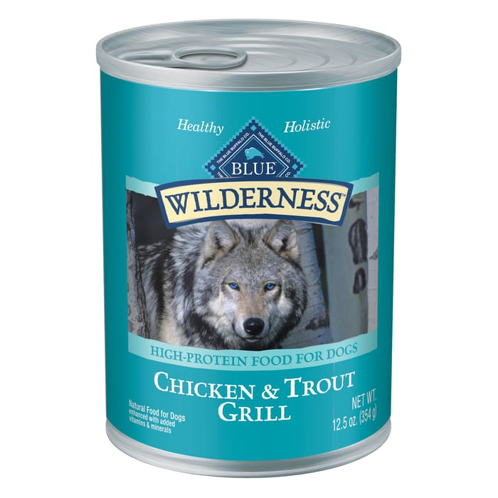Blue Buffalo BLUE Wilderness Adult Chicken & Trout Grill Wet Dog Food 12.5 oz Can - Case of 12 product detail number 1.0