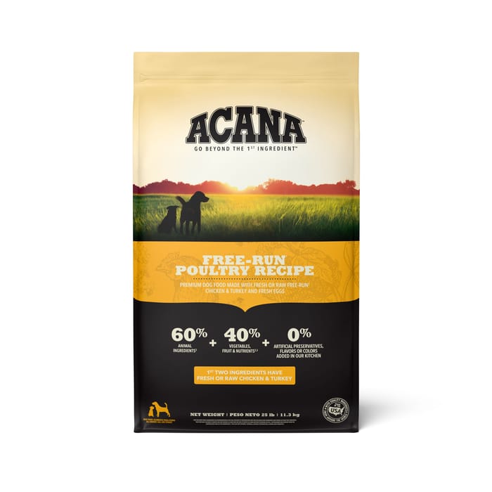 ACANA Free Run Poultry Recipe Grain-Free Dry Dog Food 25 lb Bag product detail number 1.0