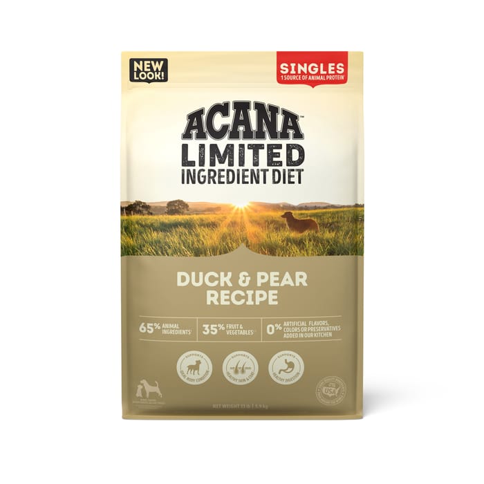 ACANA Singles Limited Ingredient Grain-Free High Protein Duck & Pear Dry Dog Food 13 lb Bag product detail number 1.0