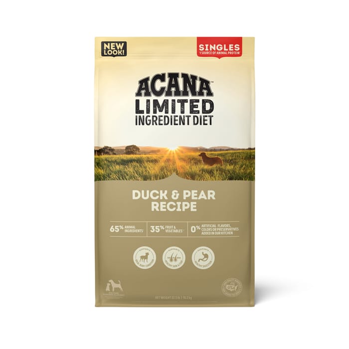 ACANA Singles Limited Ingredient Grain-Free High Protein Duck & Pear Dry Dog Food 22.5lb Bag product detail number 1.0