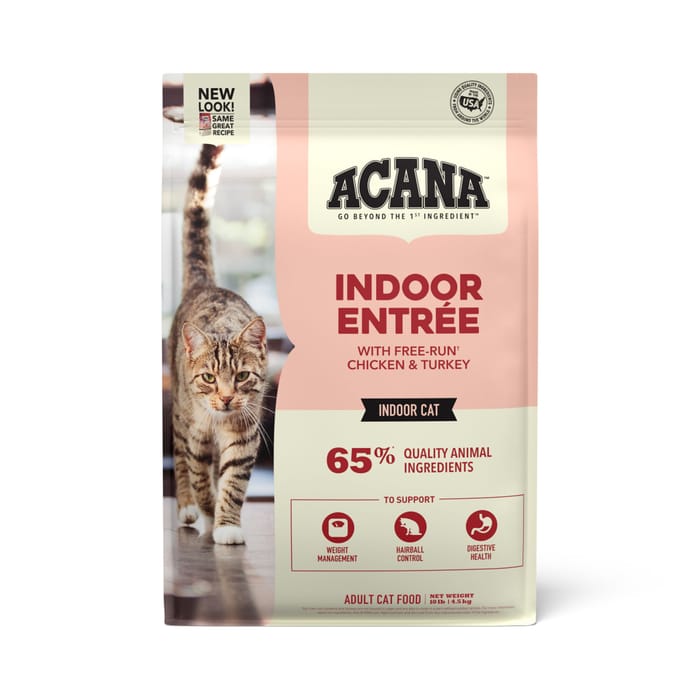 ACANA Indoor Entree Free-Run Chicken & Turkey Dry Cat Food 10 lb Bag product detail number 1.0