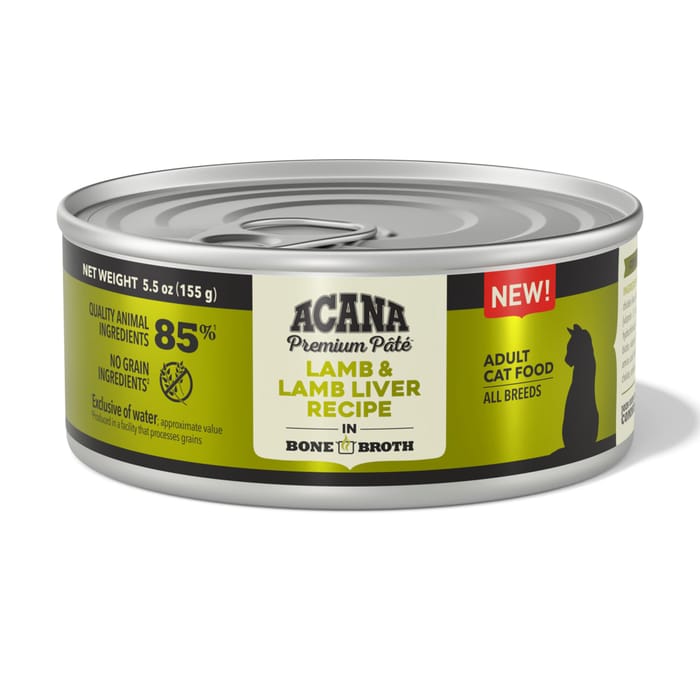 ACANA Premium Pate Lamb & Lamb Liver in Bone Broth Wet Cat Food 5.5 oz Cans - Case of 12 product detail number 1.0