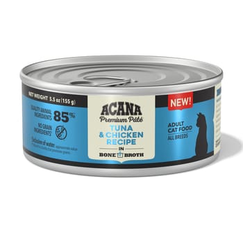 ACANA Premium Pate Tuna & Chicken in Bone Broth Wet Cat Food 5.5 oz Cans - Case of 12-product-tile
