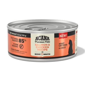 ACANA Premium Pate Salmon & Chicken in Bone Broth Wet Cat Food 5.5 oz Cans- Case of 12-product-tile