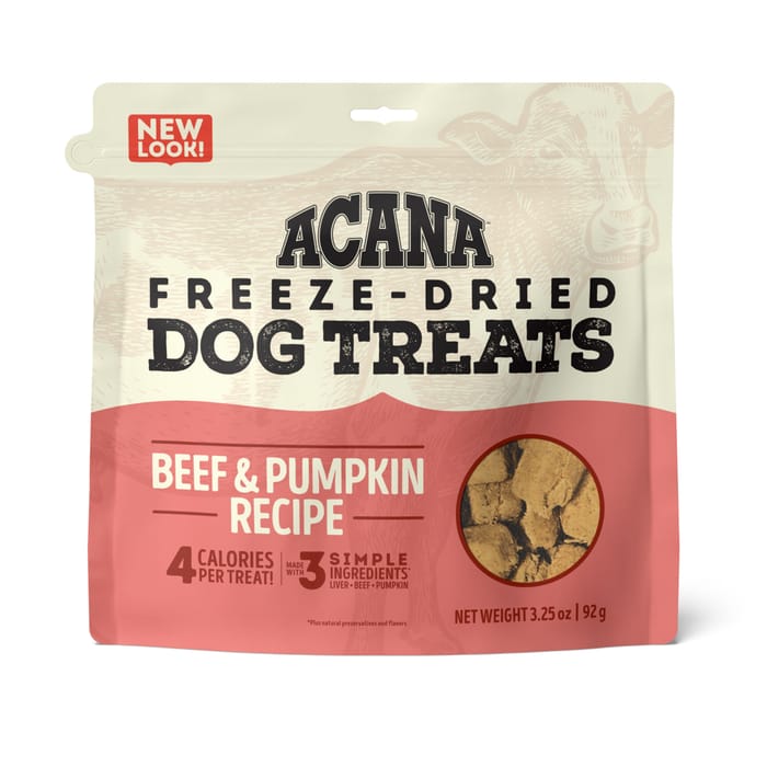 ACANA Beef & Pumpkin Freeze-Dried Dog Treats 3.25 oz Bag product detail number 1.0