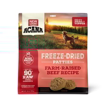 ACANA Farm-Raised Beef Recipe Freeze-Dried Dog Food Patties 14 oz Bag-product-tile