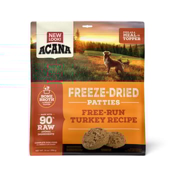 ACANA Free-Run Turkey Recipe Freeze-Dried Dog Food Patties 14 oz Bag-product-tile