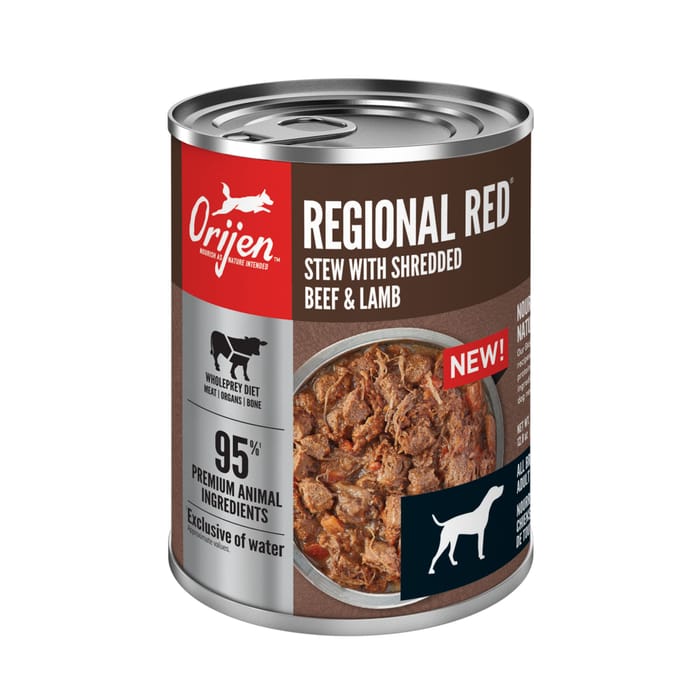 ORIJEN Premium Regional Red Stew with Shredded Beef & Lamb  Wet Dog Food 12.8 oz Cans - Case of 12 product detail number 1.0