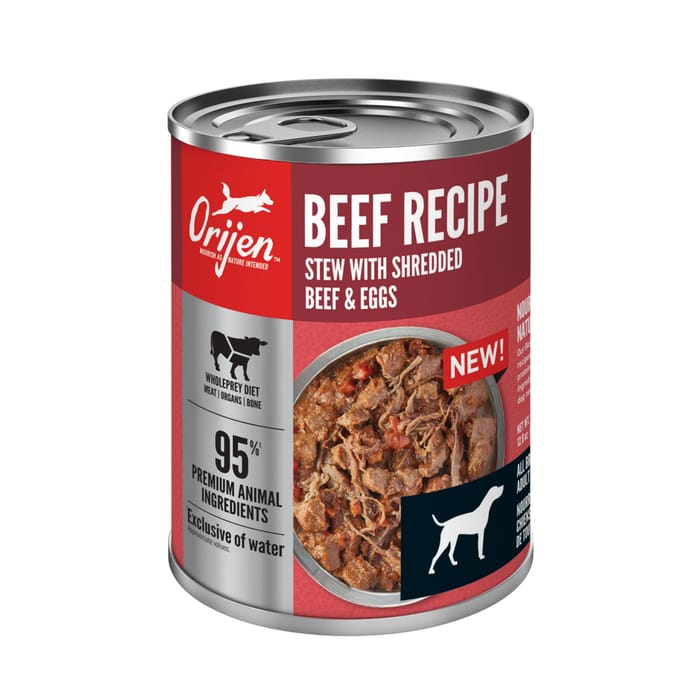 ORIJEN Premium Beef Stew Recipe with Shredded Beef & Egg Wet Dog Food 12.8 oz Cans - Case of 12 product detail number 1.0