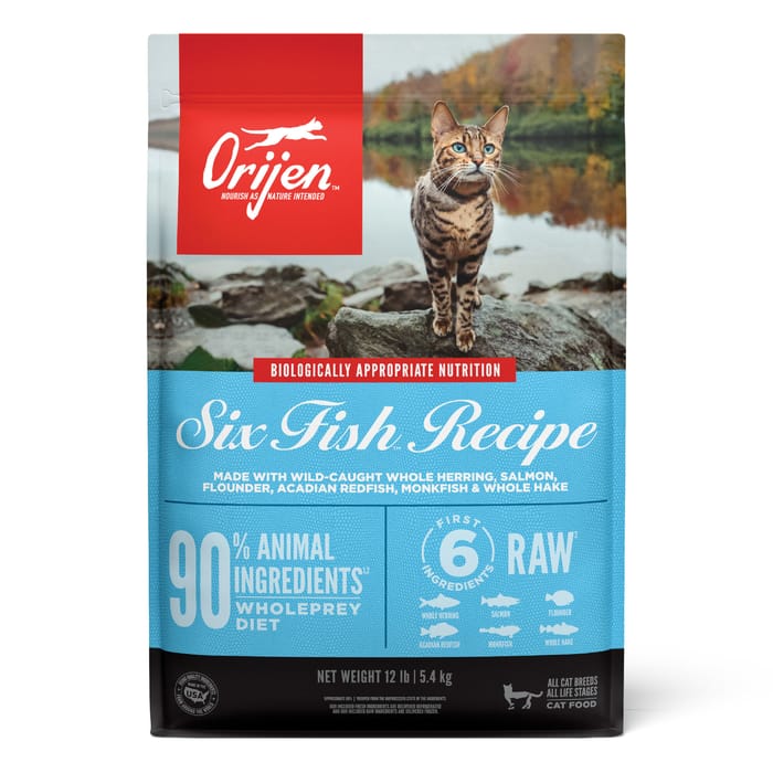ORIJEN Six Fish Dry Cat Food 12 lb Bag product detail number 1.0