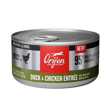 ORIJEN Duck + Chicken Entree in Bone Broth Wet Cat Food 5.5 oz Can - Case of 12-product-tile