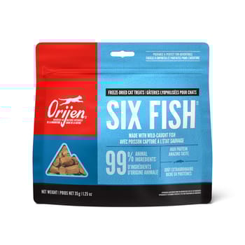 ORIJEN Six Fish Freeze-Dried Cat Treats 1.25 oz Bag-product-tile