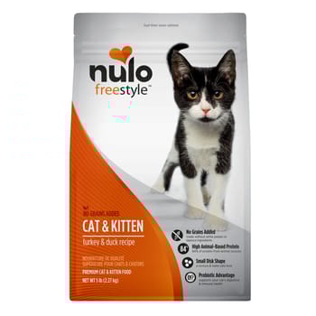 Nulo FreeStyle Grain-Free Turkey & Duck Dry Cat & Kitten Food 5 lb Bag-product-tile